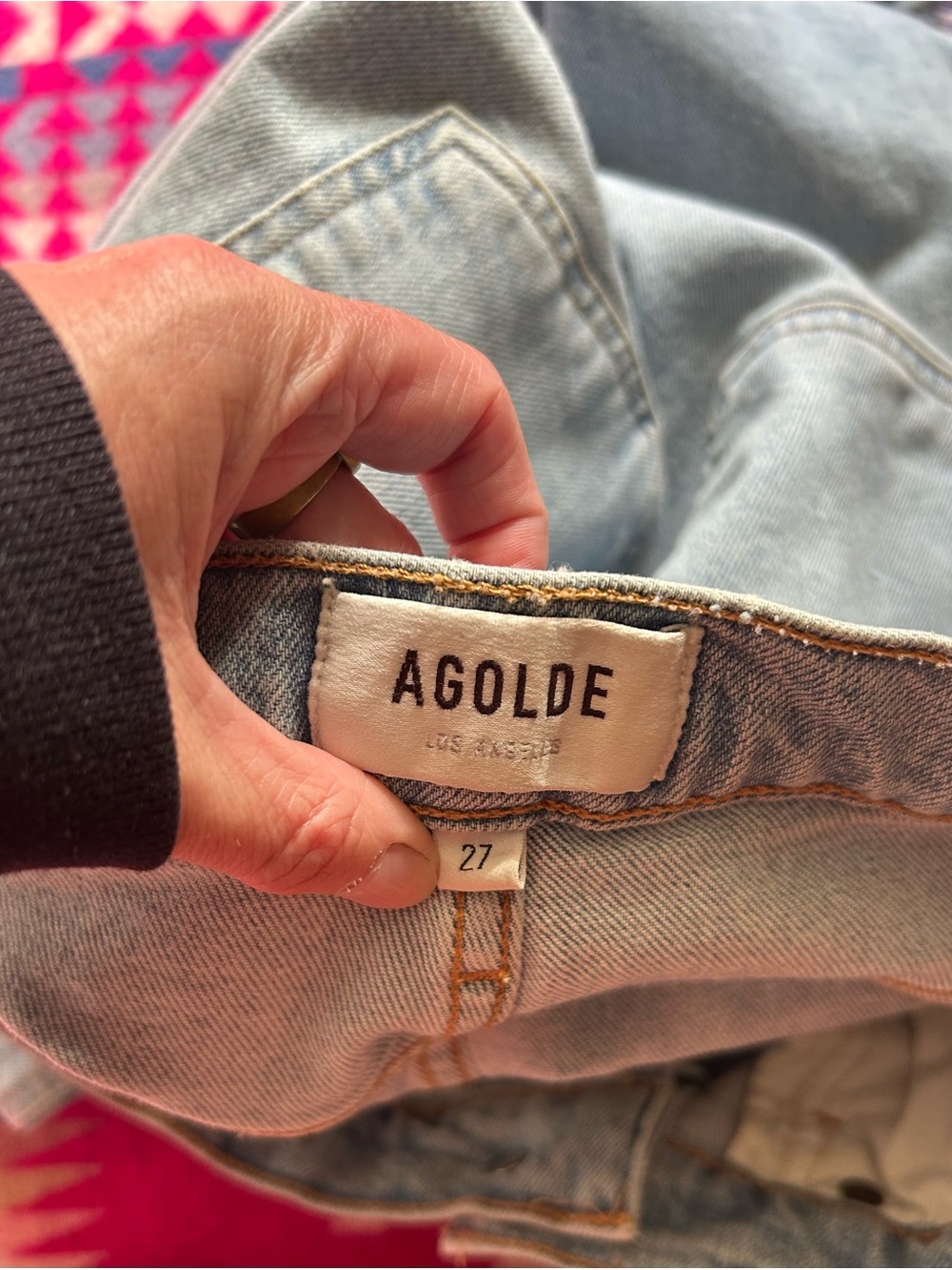 Agolde Riley High Rise Straight Crop Jeans - Picture 3 of 5